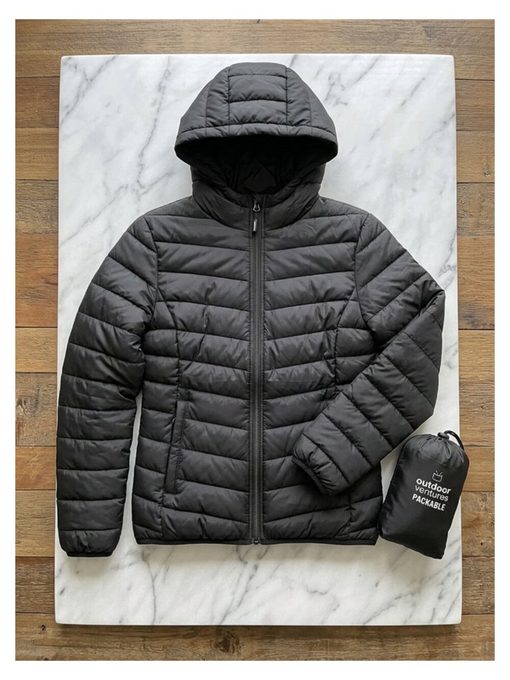 Women's Packable Lightweight Puffer Jacket Hooded Winter Coat